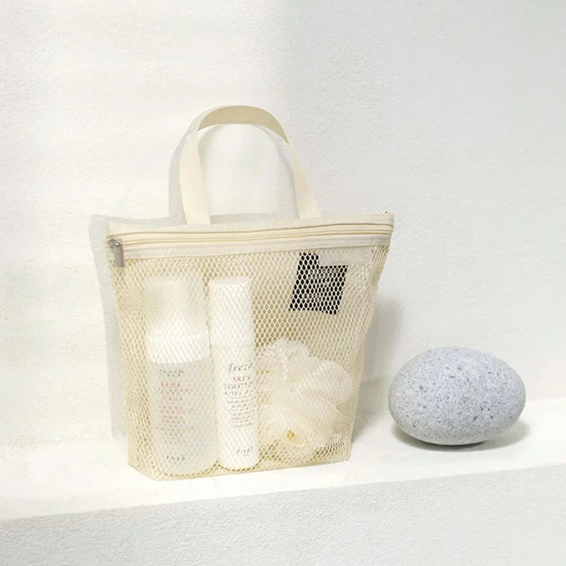 Trousse de toilette en mesh – Sac de rangement maquillage & voyage respirant