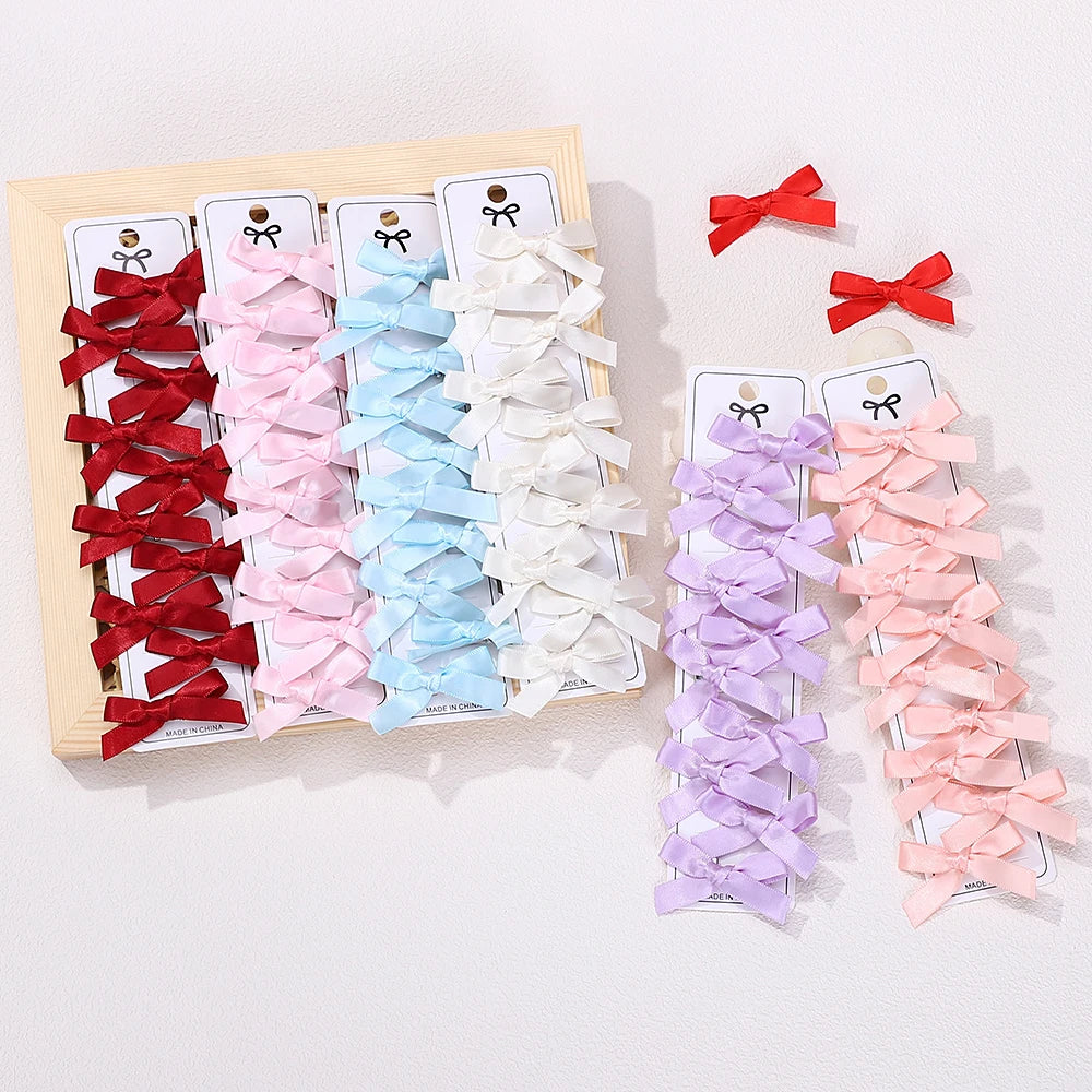 Lot de 10 mini pinces nœuds– Barrettes cheveux fille style ballet