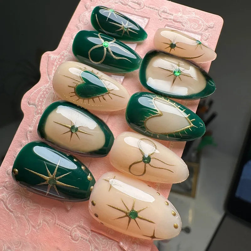 Faux ongles press-on 3D design – Capsules ongulaires effet relief, plusieurs styles