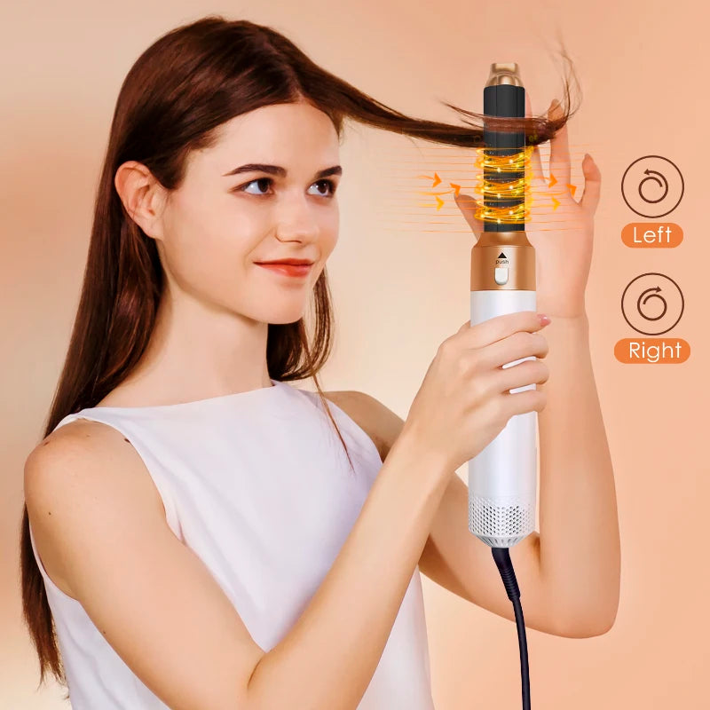 Brosse soufflante 5-en-1 professionnelle – Séchage, lissage & boucles