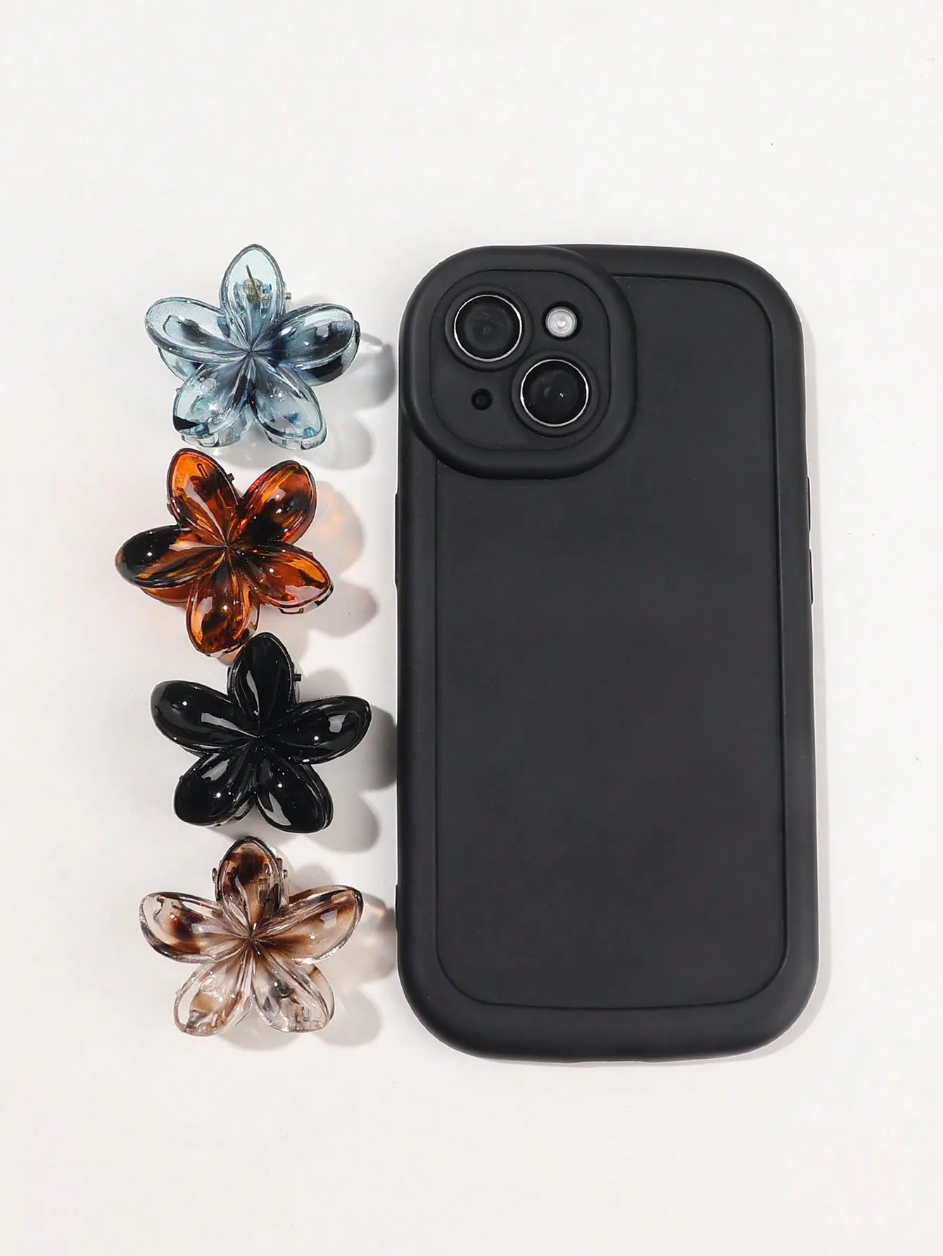 Lot de 4 pinces crabes fleurs multicolores – Accessoires cheveux antidérapants femme & fille