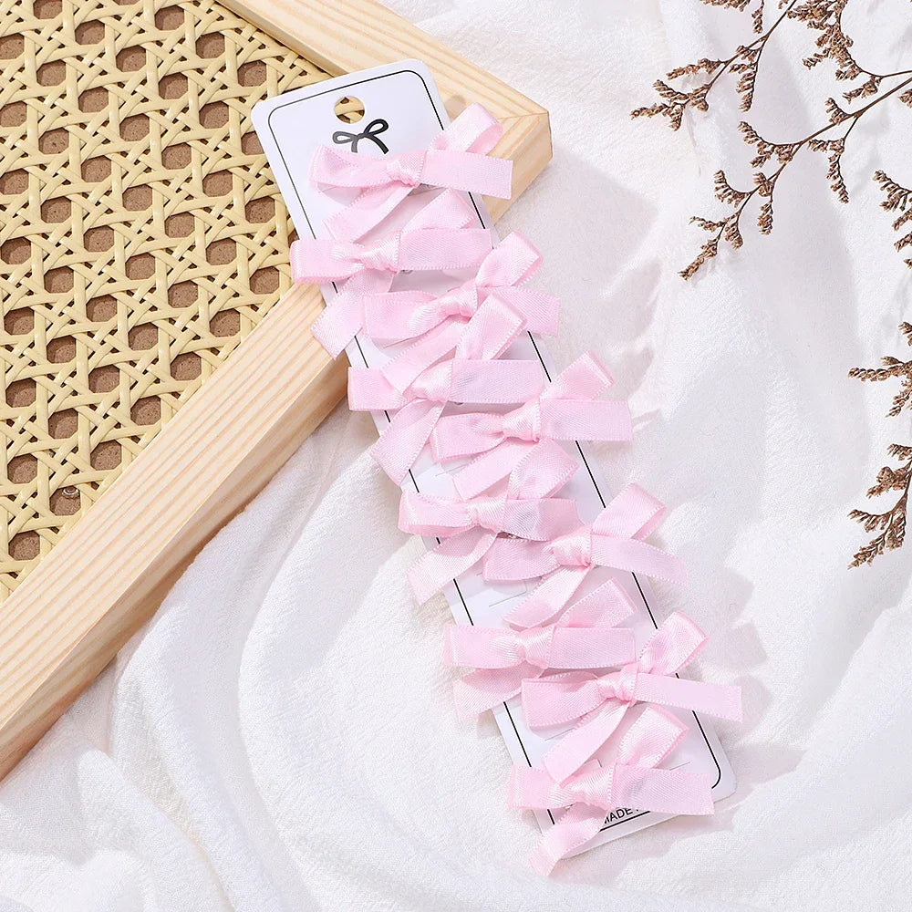 Lot de 10 mini pinces nœuds– Barrettes cheveux fille style ballet