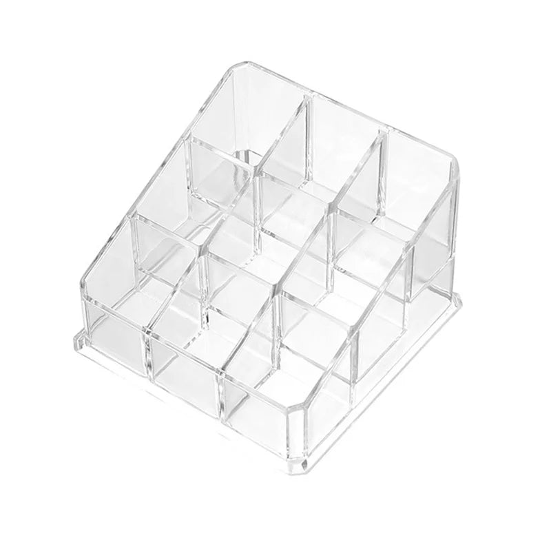 Organisateur de rouges à lèvres transparent – Boîte de rangement cosmétique à compartiments