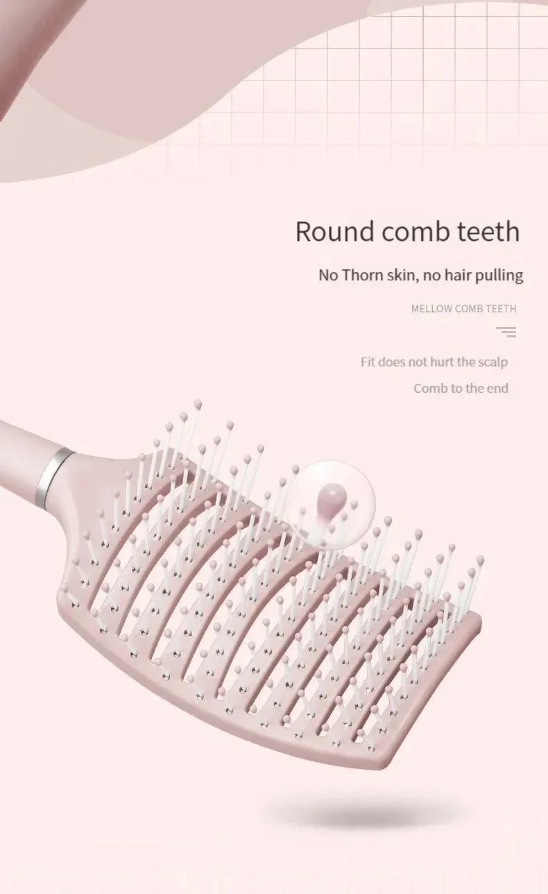 Brosse cheveux ajourée anti-casse – Brosse démêlante ventilée pour tous types de cheveux