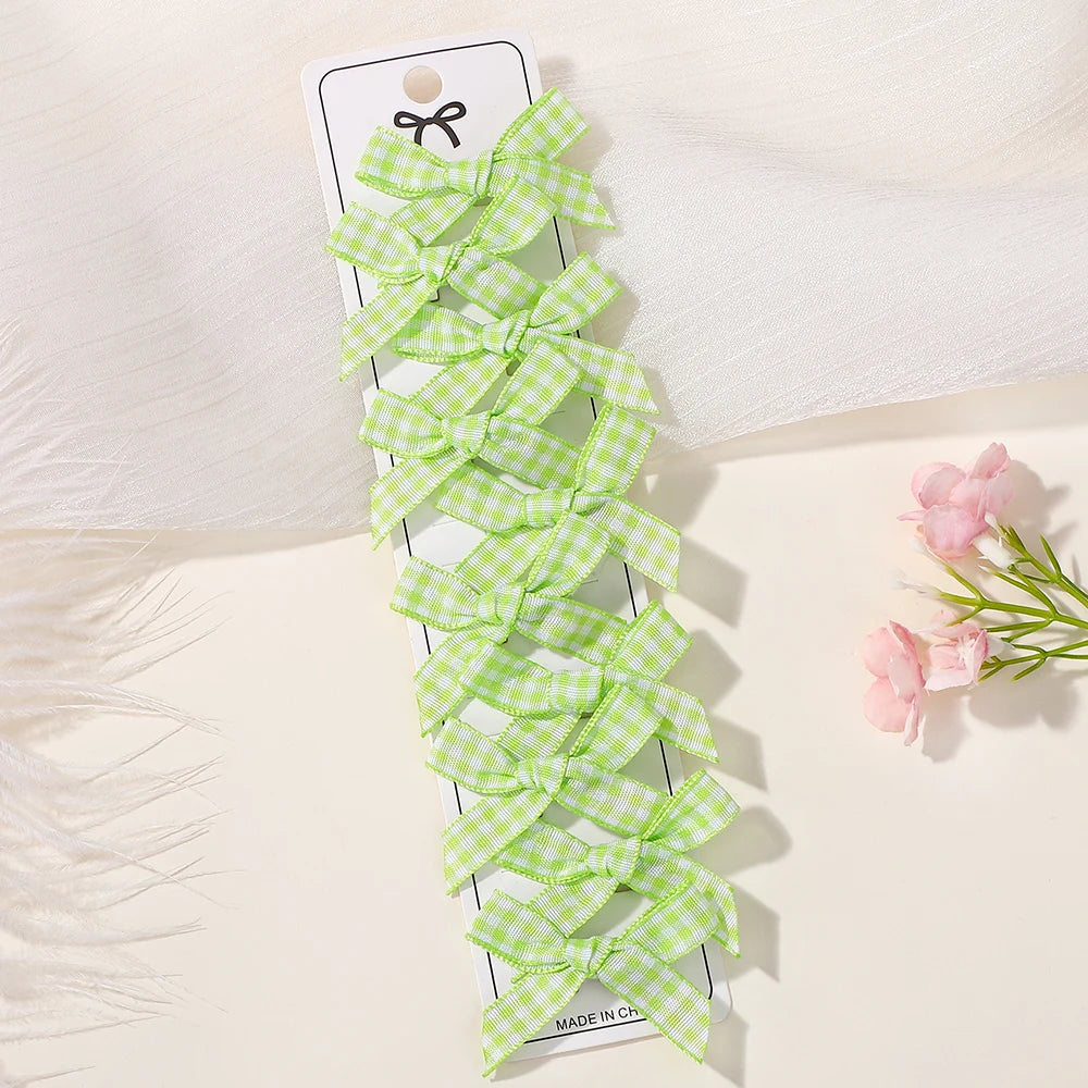 Lot de 10 mini pinces nœuds– Barrettes cheveux fille style ballet