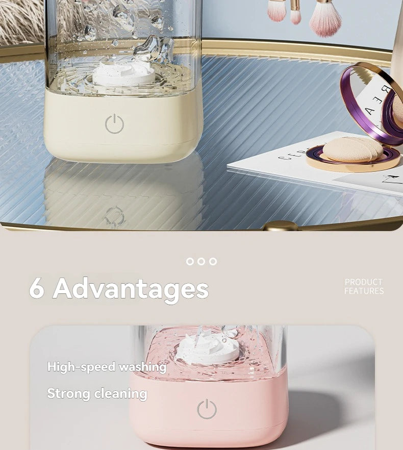 Nettoyeur électrique de pinceaux maquillage USB – Rechargeable – Nettoyage automatique & séchage rapide