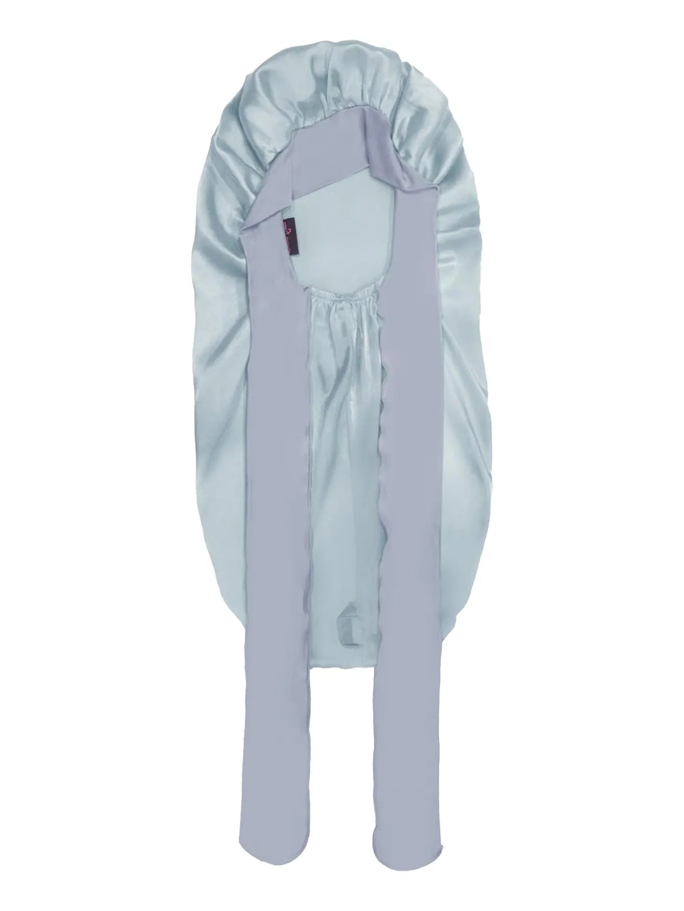 Bonnet satin long en soie – Protection cheveux bouclés, crépus & naturels (XL)