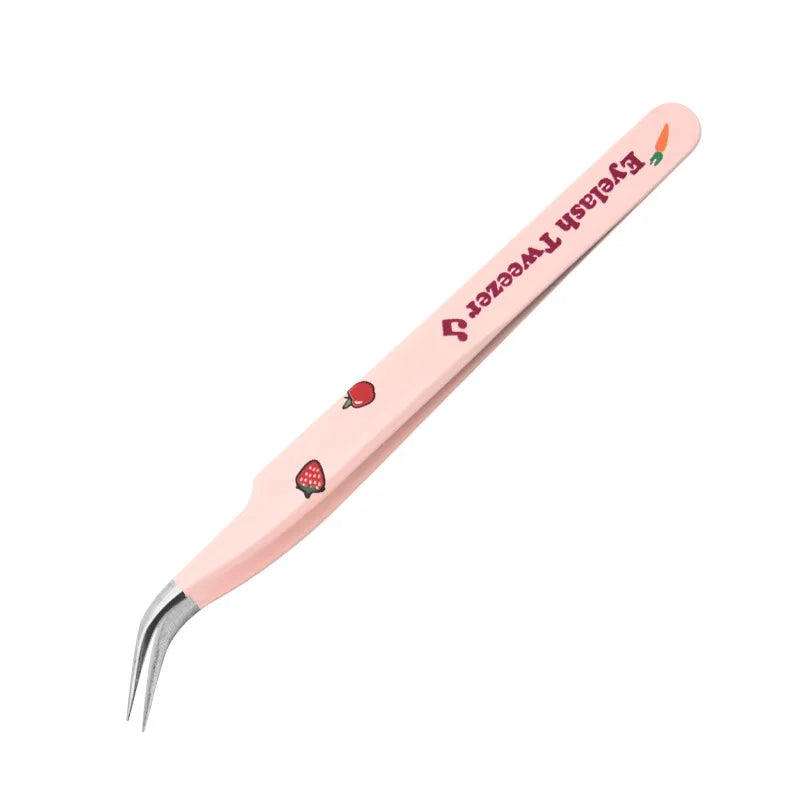 Pince à faux cils professionnelle incurvée – Pince anti-statique en acier inoxydable