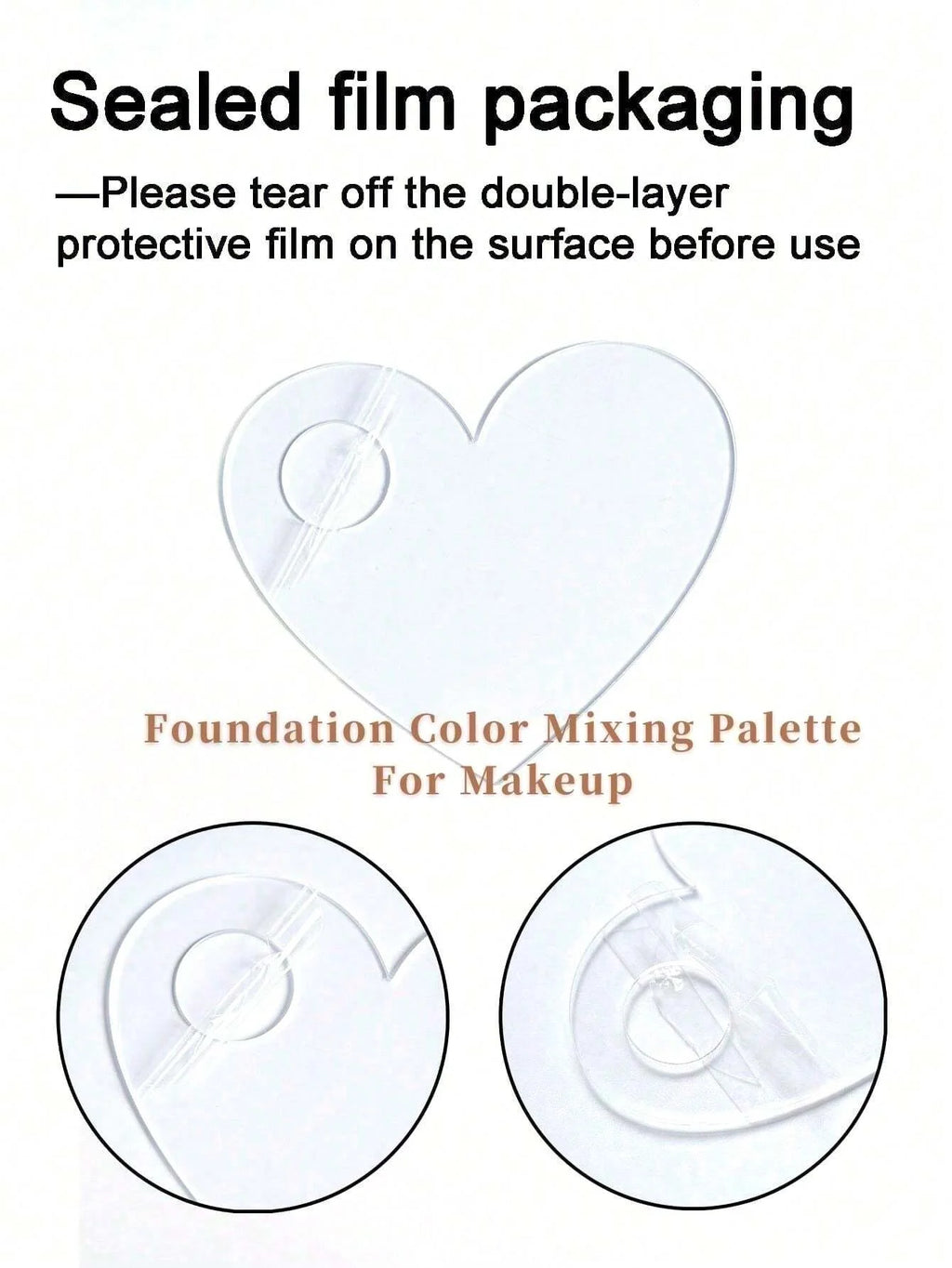 Palette de mélange maquillage en acrylique avec spatule – Fond de teint, fards & pigments