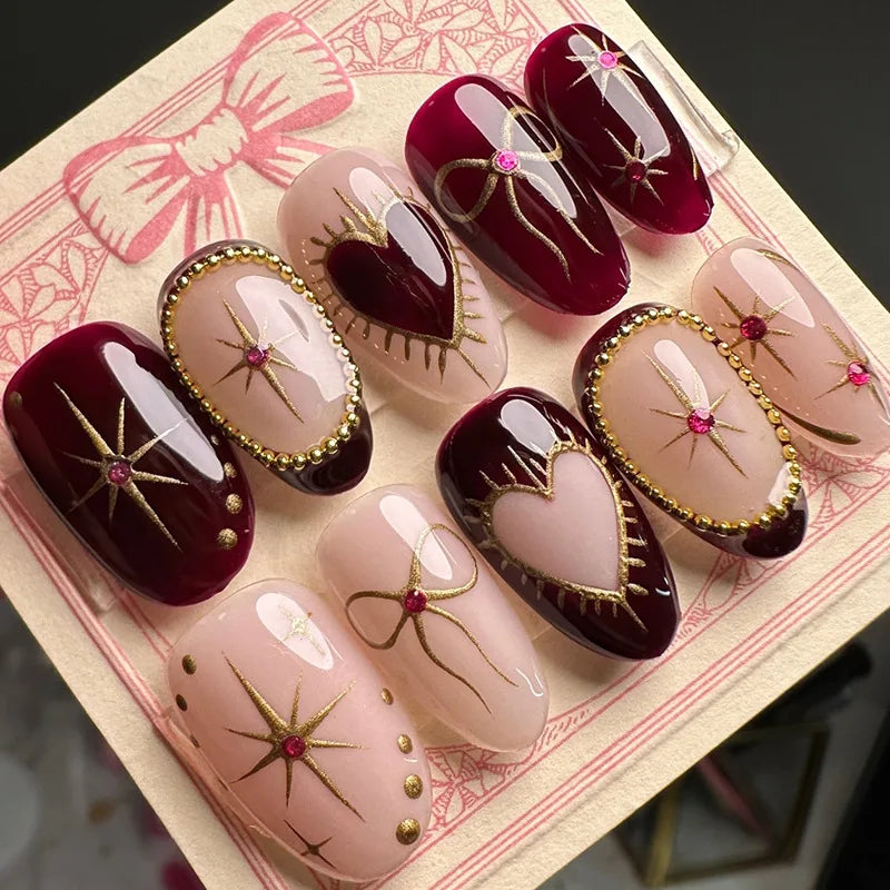 Faux ongles press-on 3D design – Capsules ongulaires effet relief, plusieurs styles