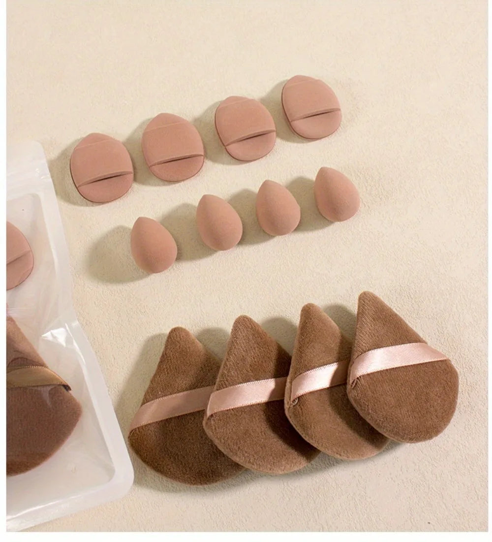 Lot de 12 éponges maquillage professionnelles – Beauty blender fond de teint & correcteur