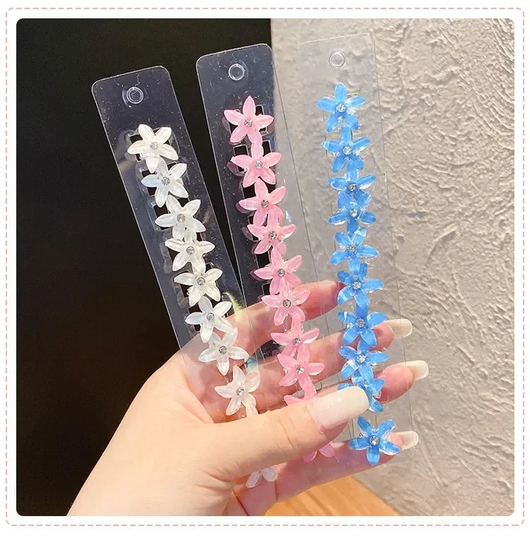 Lot de 10 mini pinces cheveux fleurs – Barrettes décoratives pour fille