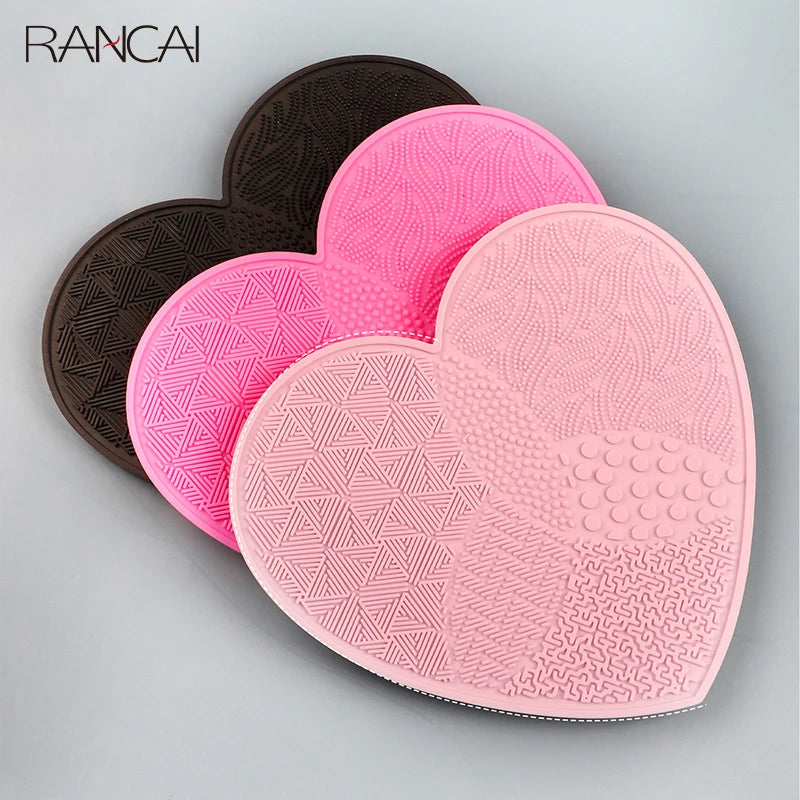 Tapis nettoyeur pinceaux maquillage en silicone – Pad de nettoyage avec ventouse – Nettoyage manuel précis