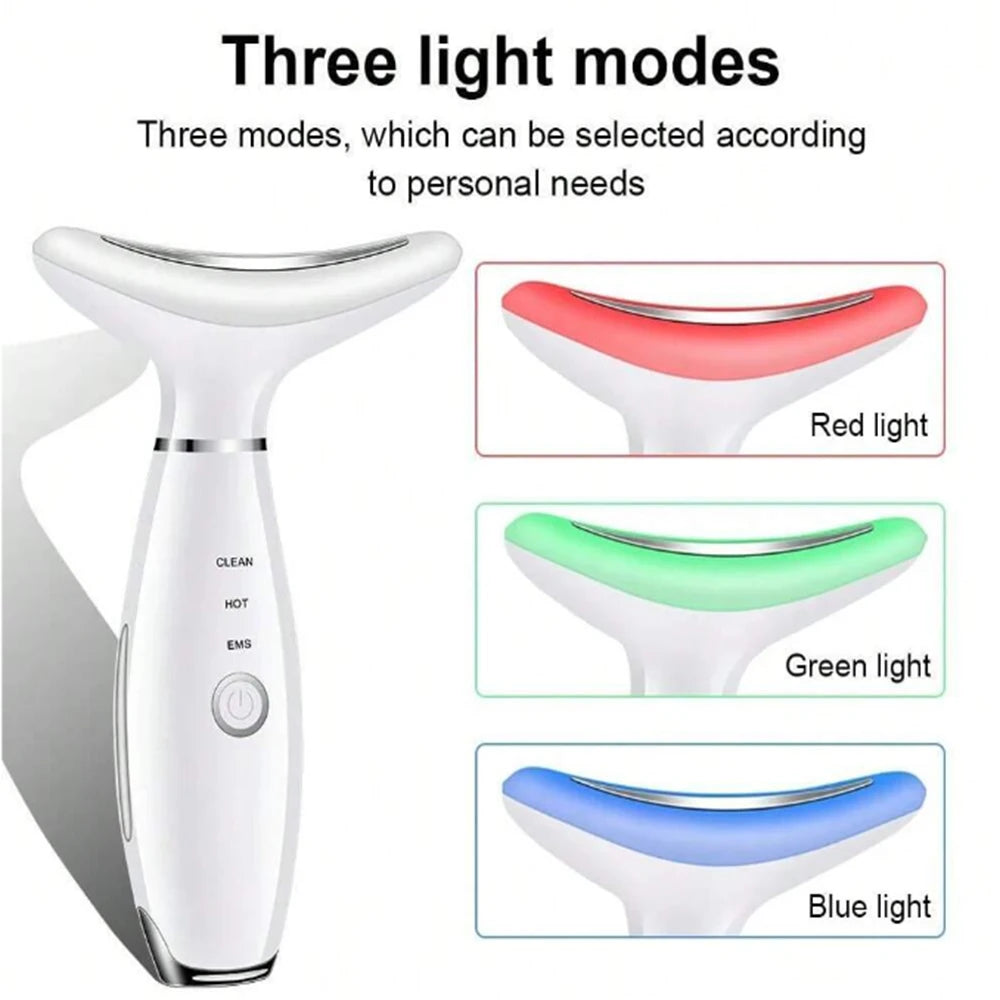 Appareil massage visage & cou LED – Lifting, anti-âge et raffermissement