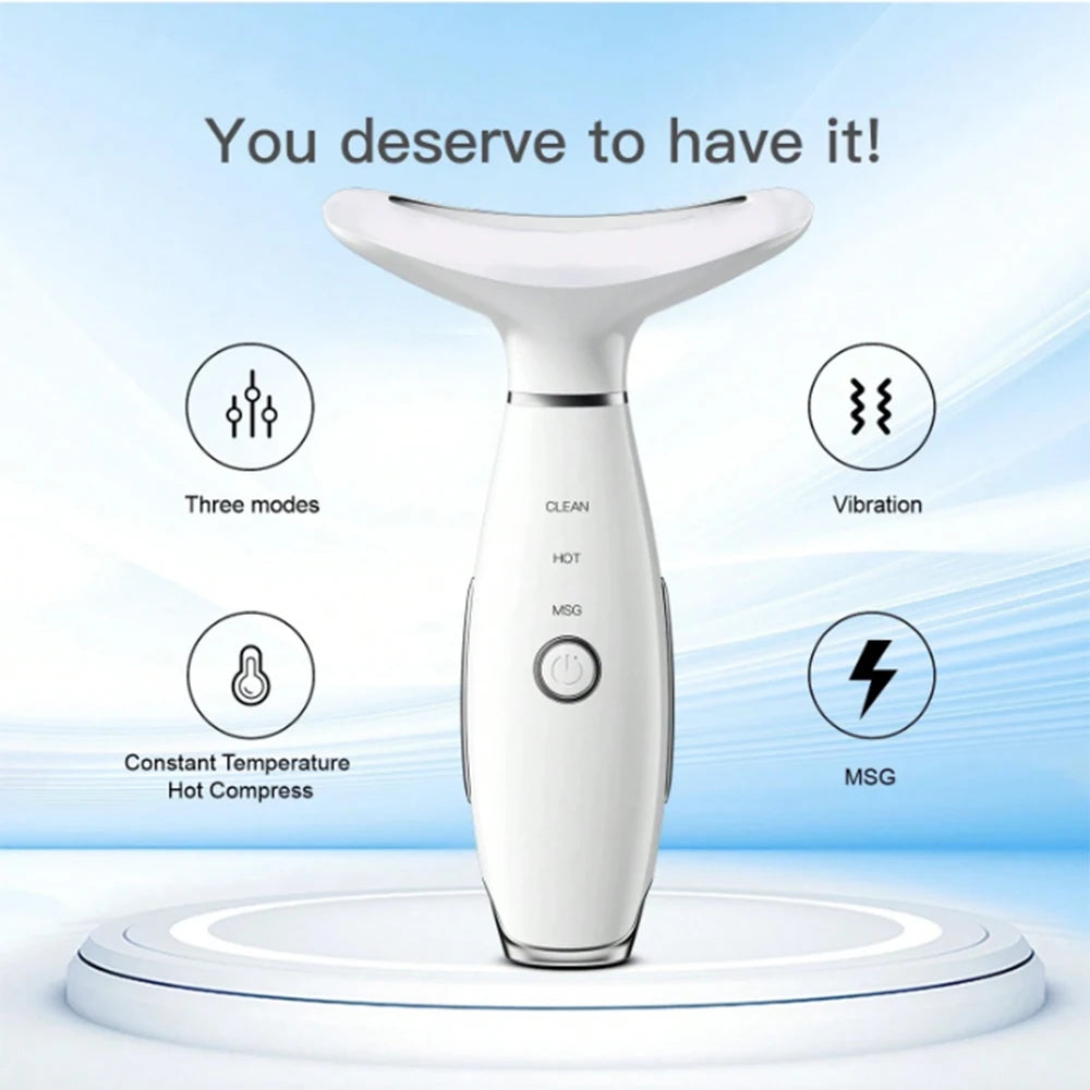 Appareil massage visage & cou LED – Lifting, anti-âge et raffermissement