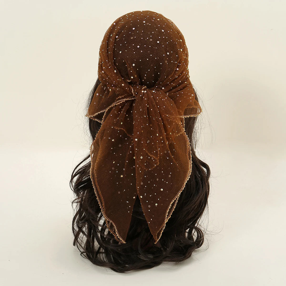 Foulard bandana carré en dentelle paisley – Écharpe légère et élégante femme