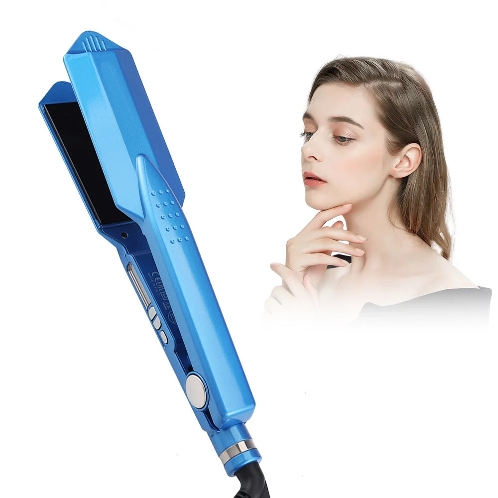 Lisseur cheveux professionnel plaques larges en titane – Chauffe rapide 230°