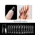 Capsules faux ongles press-on mates – Full cover, formes variées, 120 pièces