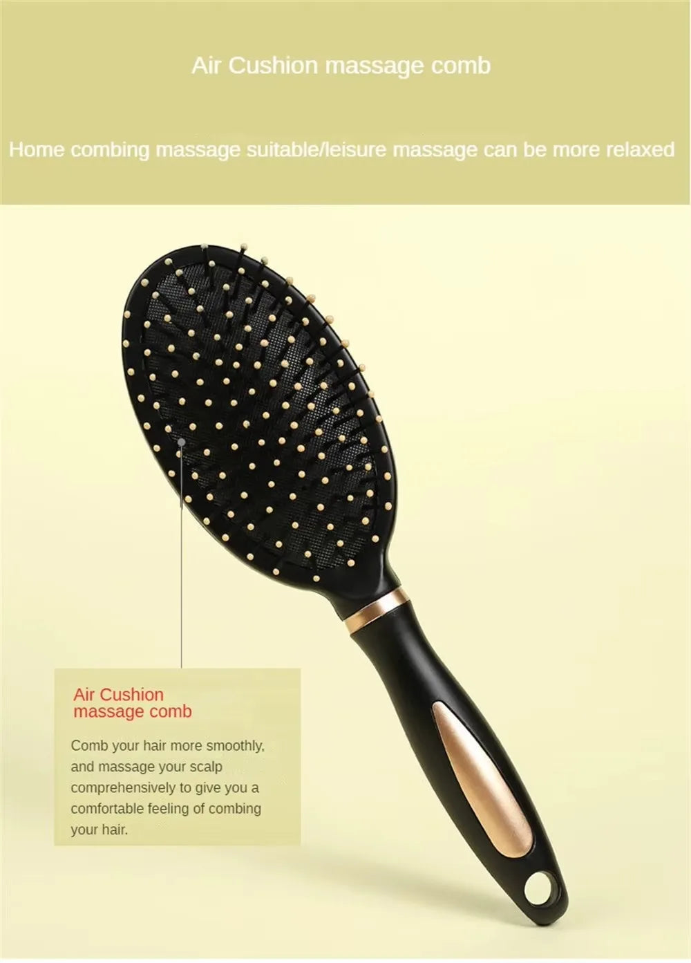 Brosse paddle lissante professionnelle – Brosse cheveux démêlante large tous types de cheveux