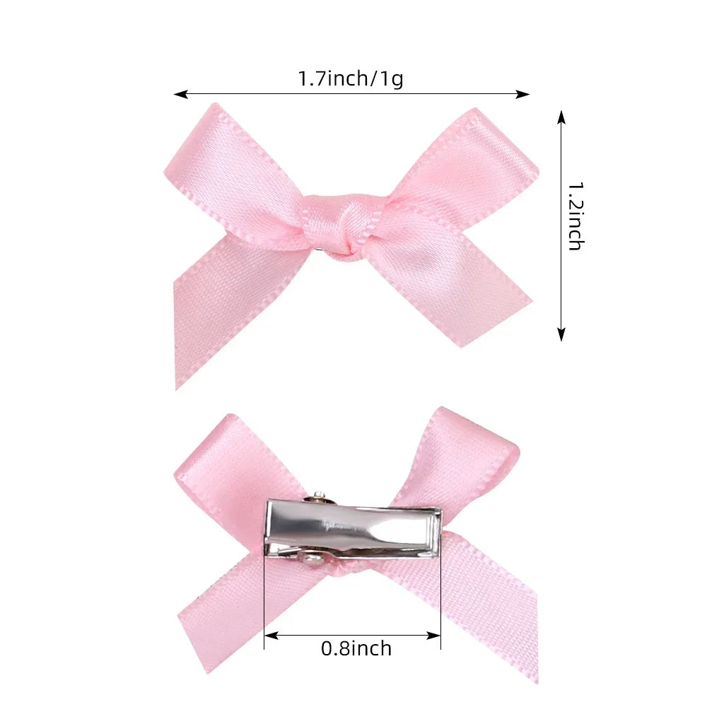 Lot de 10 mini pinces nœuds– Barrettes cheveux fille style ballet