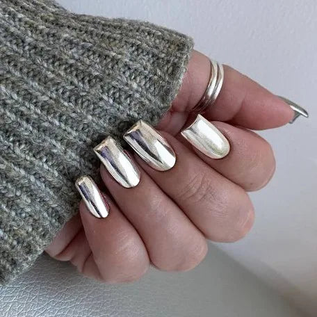 Faux ongles press-on courts carrés – Couleurs unies – 24 pièces