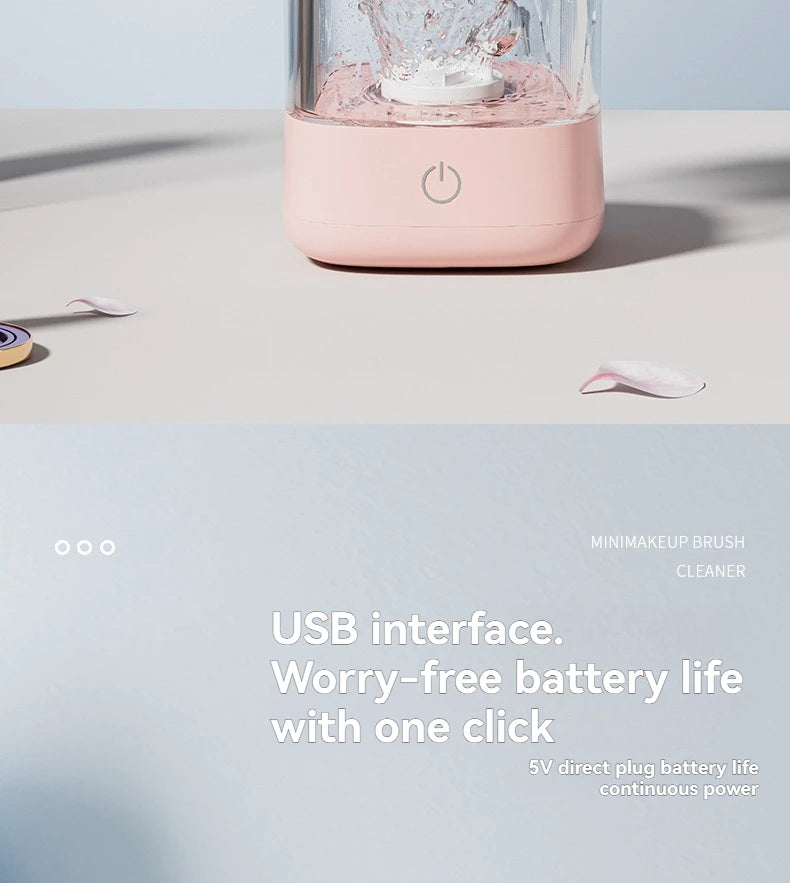 Nettoyeur électrique de pinceaux maquillage USB – Rechargeable – Nettoyage automatique & séchage rapide