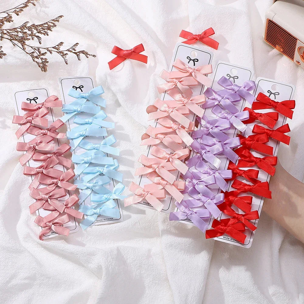 Lot de 10 mini pinces nœuds– Barrettes cheveux fille style ballet