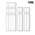 Organisateurs de tiroirs modulables – Set de plateaux transparents pour maquillage et accessoires
