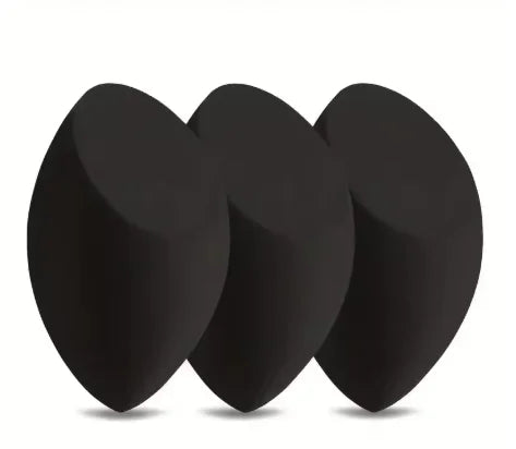 Set de 3 éponges de maquillage noires – Beauty Blender ultra-douces à l’eau