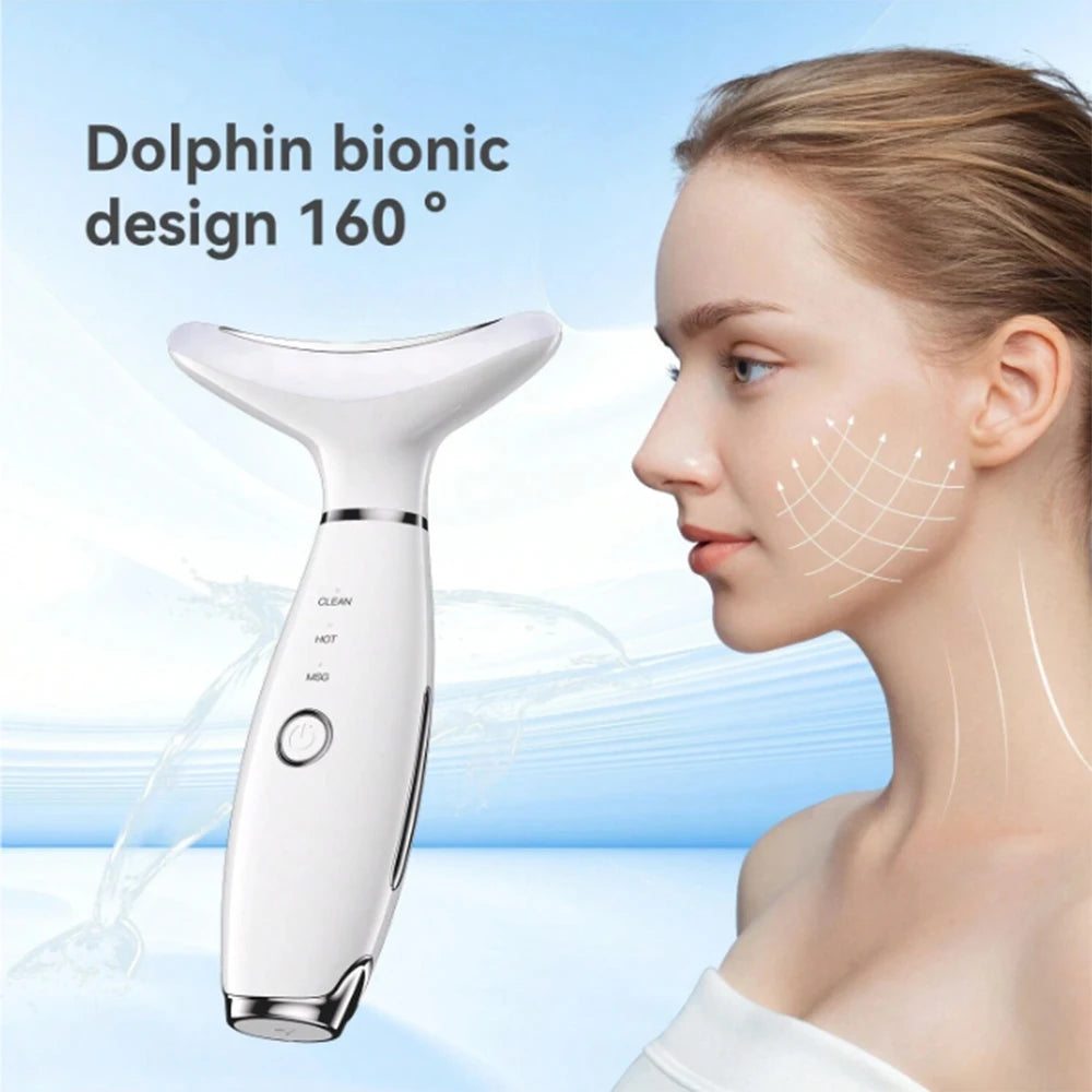 Appareil massage visage & cou LED – Lifting, anti-âge et raffermissement