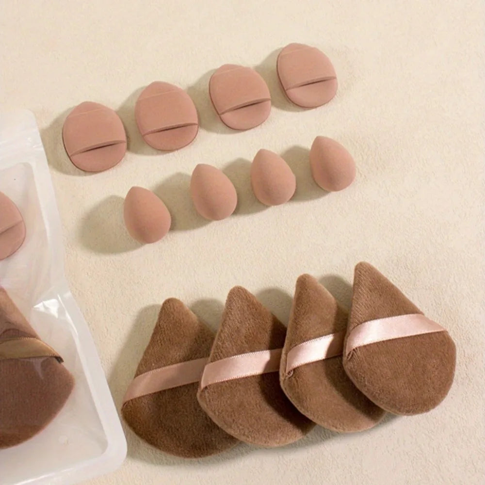 Lot de 12 éponges maquillage professionnelles – Beauty blender fond de teint & correcteur