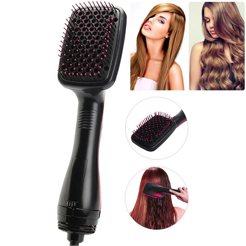 Brosse soufflante 3-en-1 ionique – Sèche-cheveux brosse lissante et coiffante en un seul geste