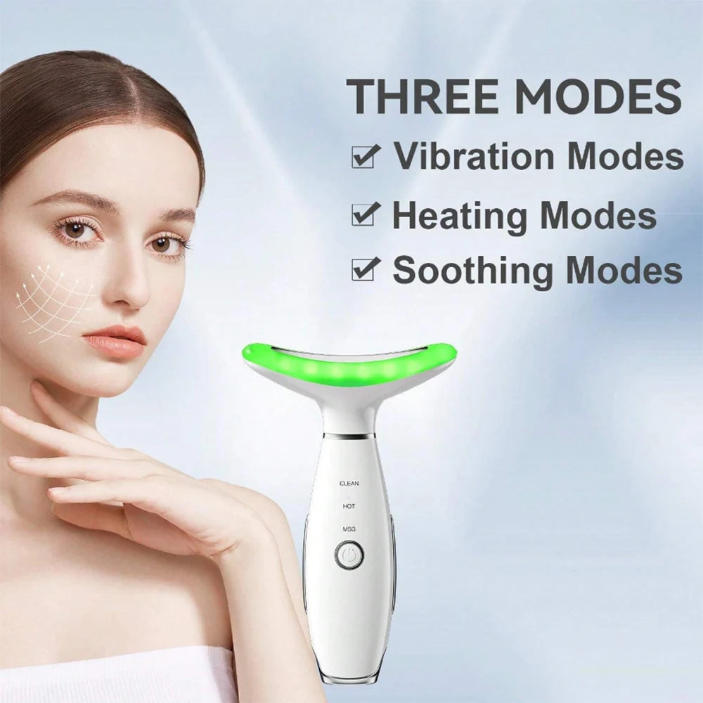 Appareil massage visage & cou LED – Lifting, anti-âge et raffermissement