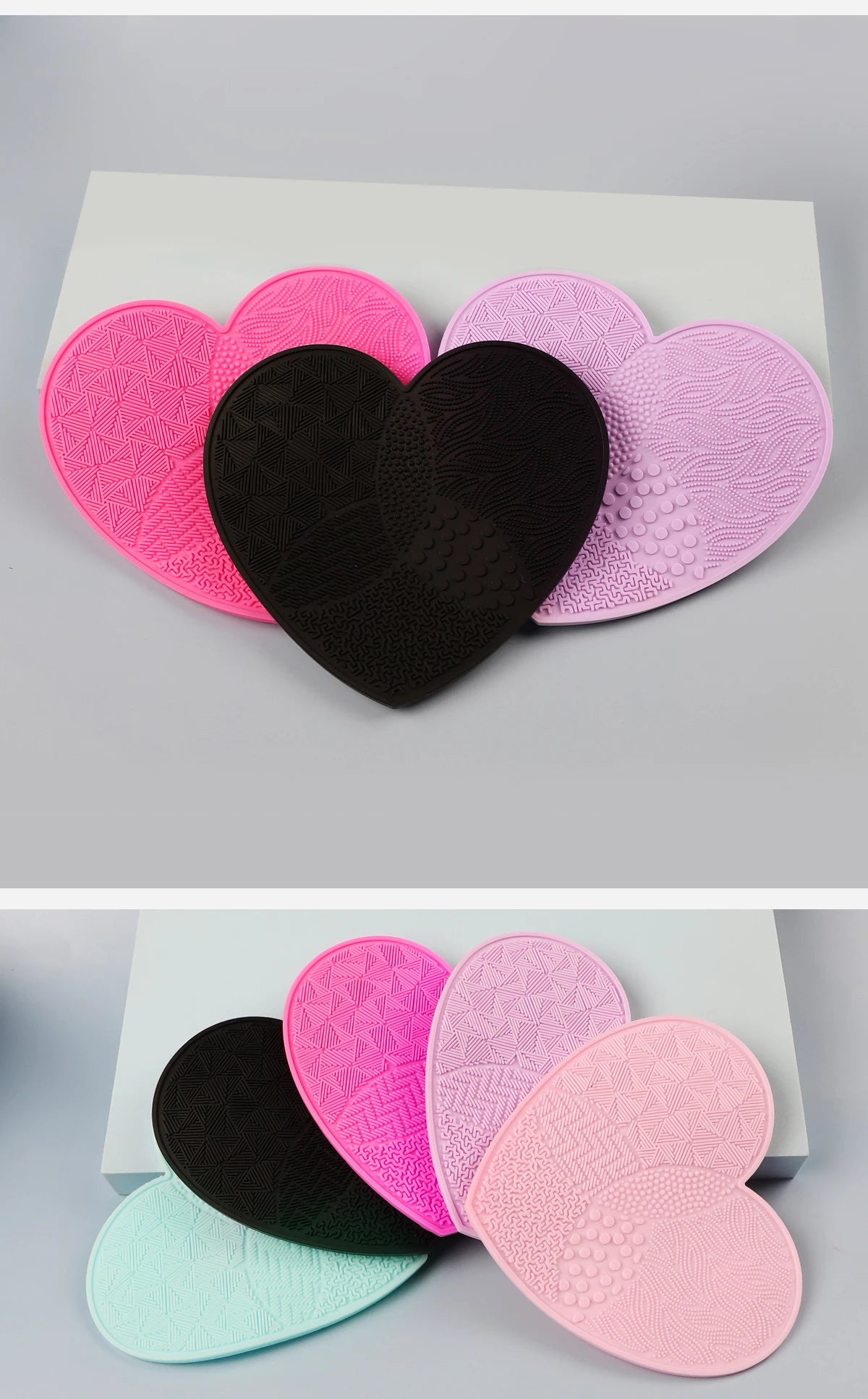 Tapis nettoyeur pinceaux maquillage en silicone – Pad de nettoyage avec ventouse – Nettoyage manuel précis