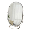 Miroir de maquillage ovale rotatif 360° – Miroir de table design en métal