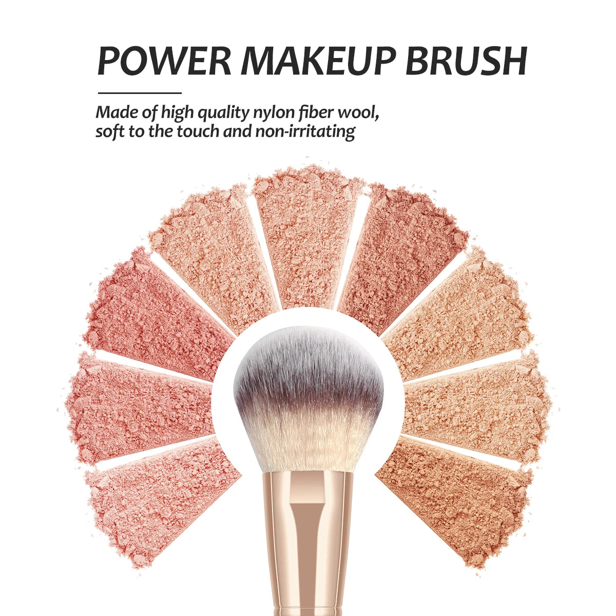Set de 7 pinceaux maquillage MAANGE – Fond de teint, poudre, blush & correcteur