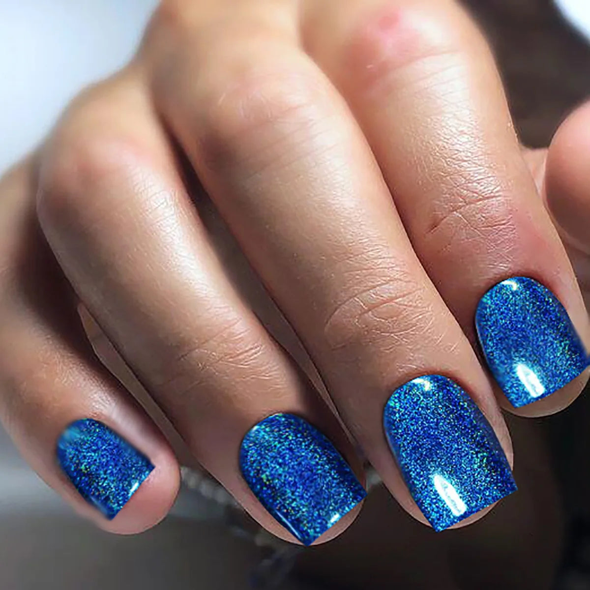 Faux ongles press-on courts carrés – Couleurs unies – 24 pièces