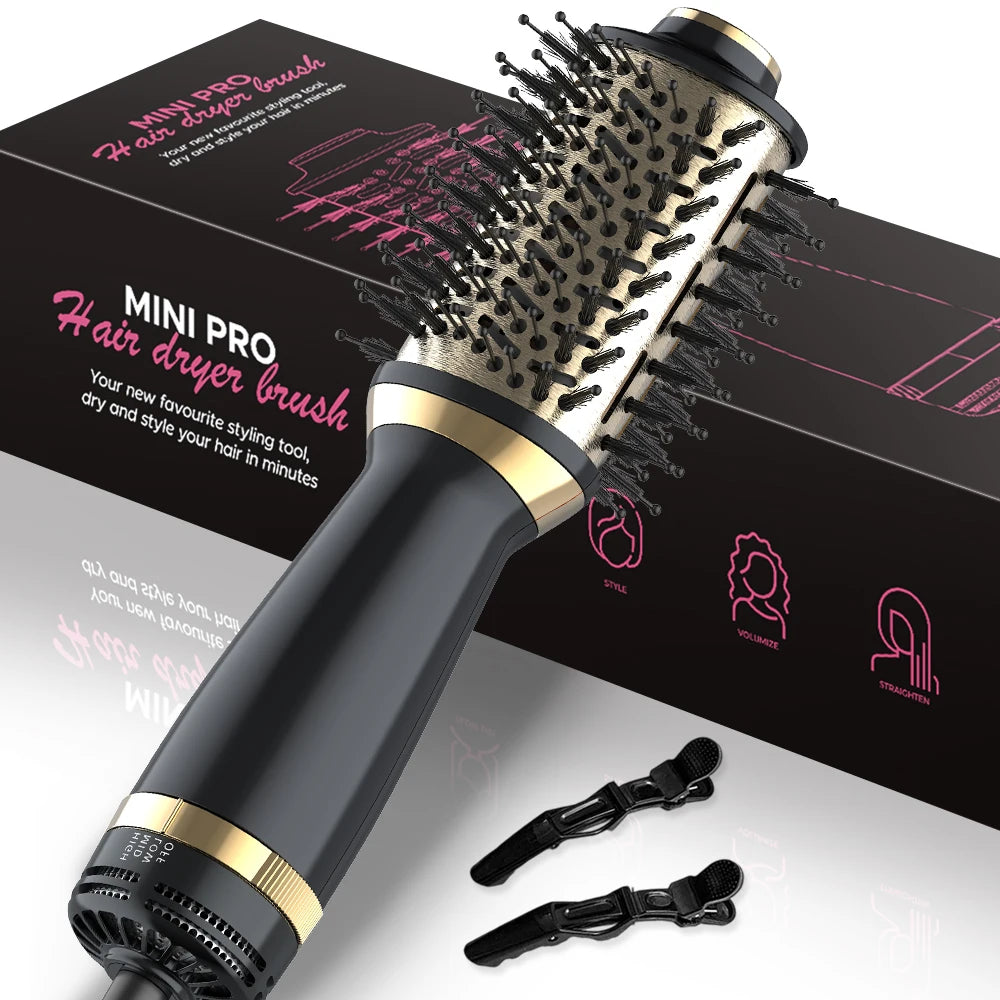 Brosse soufflante 4-en-1 ionique – Sèche-cheveux brosse ovale pour lisser, sécher et volumiser