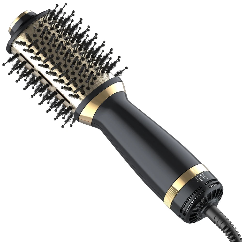 Brosse soufflante 4-en-1 ionique – Sèche-cheveux brosse ovale pour lisser, sécher et volumiser