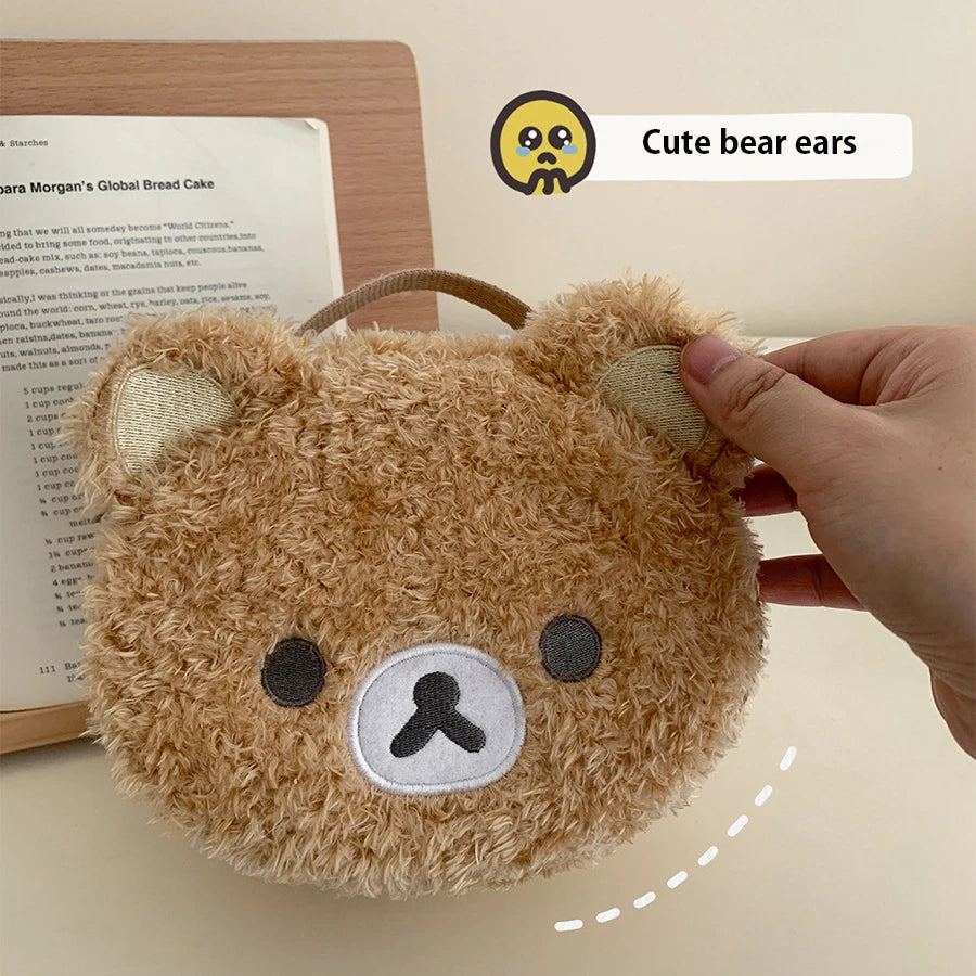 Trousse maquillage peluche ourson – Pochette cosmétique kawaii douce & compacte