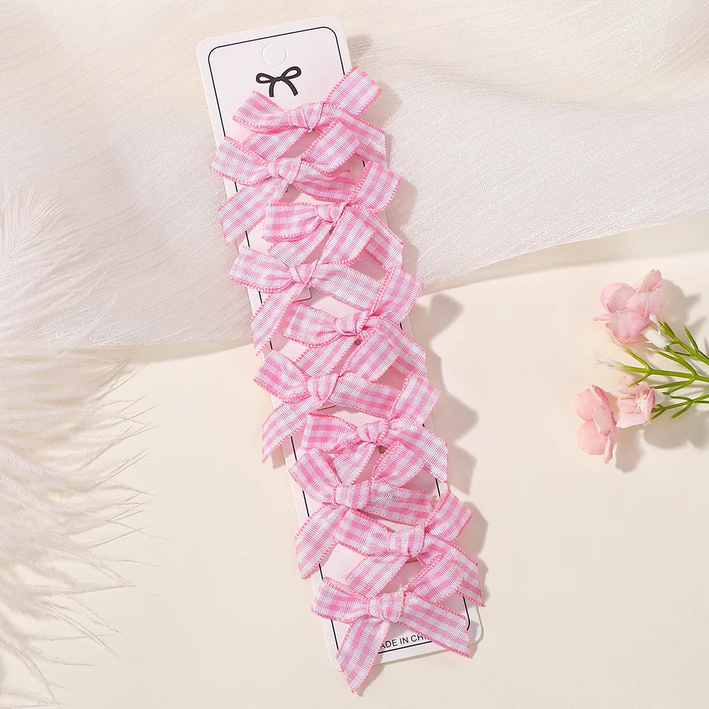 Lot de 10 mini pinces nœuds– Barrettes cheveux fille style ballet