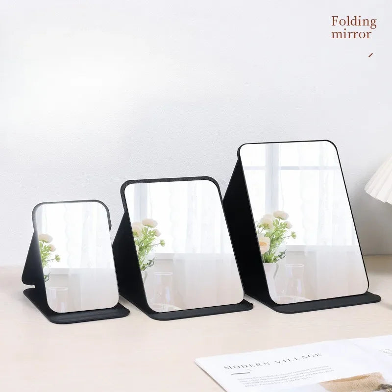Miroir de maquillage pliable portable – Miroir de table compact sans éclairage