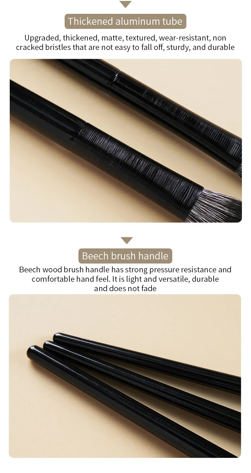 Set de pinceaux yeux professionnel – 6 pinceaux précision pour ombres, eyeliner & sourcils