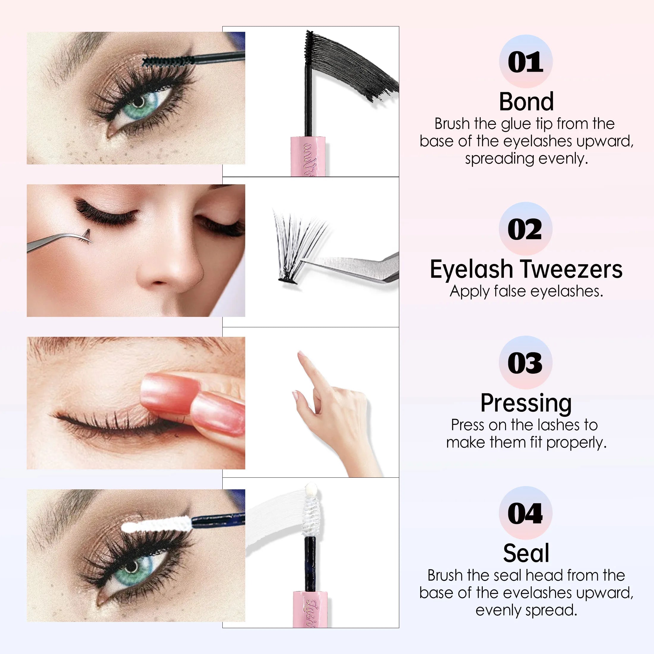 Colle cils Bond & Seal 8 ml – Fixation extra forte pour extensions de cils DIY