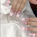 Faux ongles press-on design fantaisie – Effet French, motifs 3D, plusieurs styles