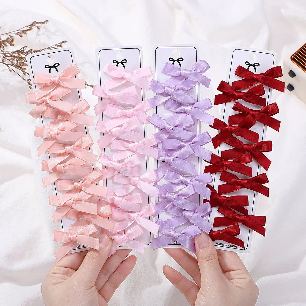 Lot de 10 mini pinces nœuds– Barrettes cheveux fille style ballet