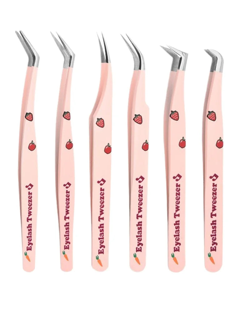 Pince à faux cils professionnelle incurvée – Pince anti-statique en acier inoxydable
