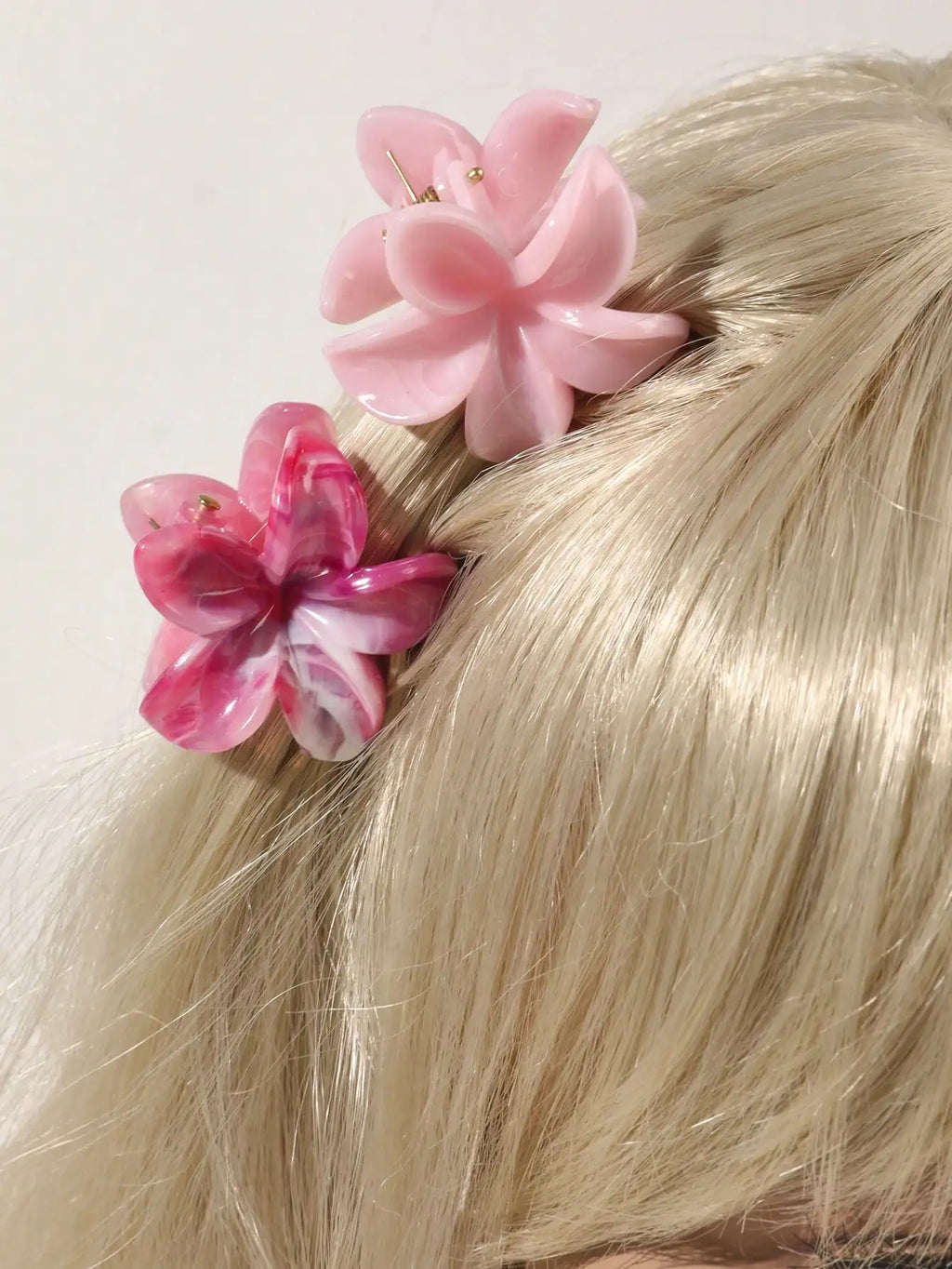 Lot de 4 pinces crabes fleurs multicolores – Accessoires cheveux antidérapants femme & fille