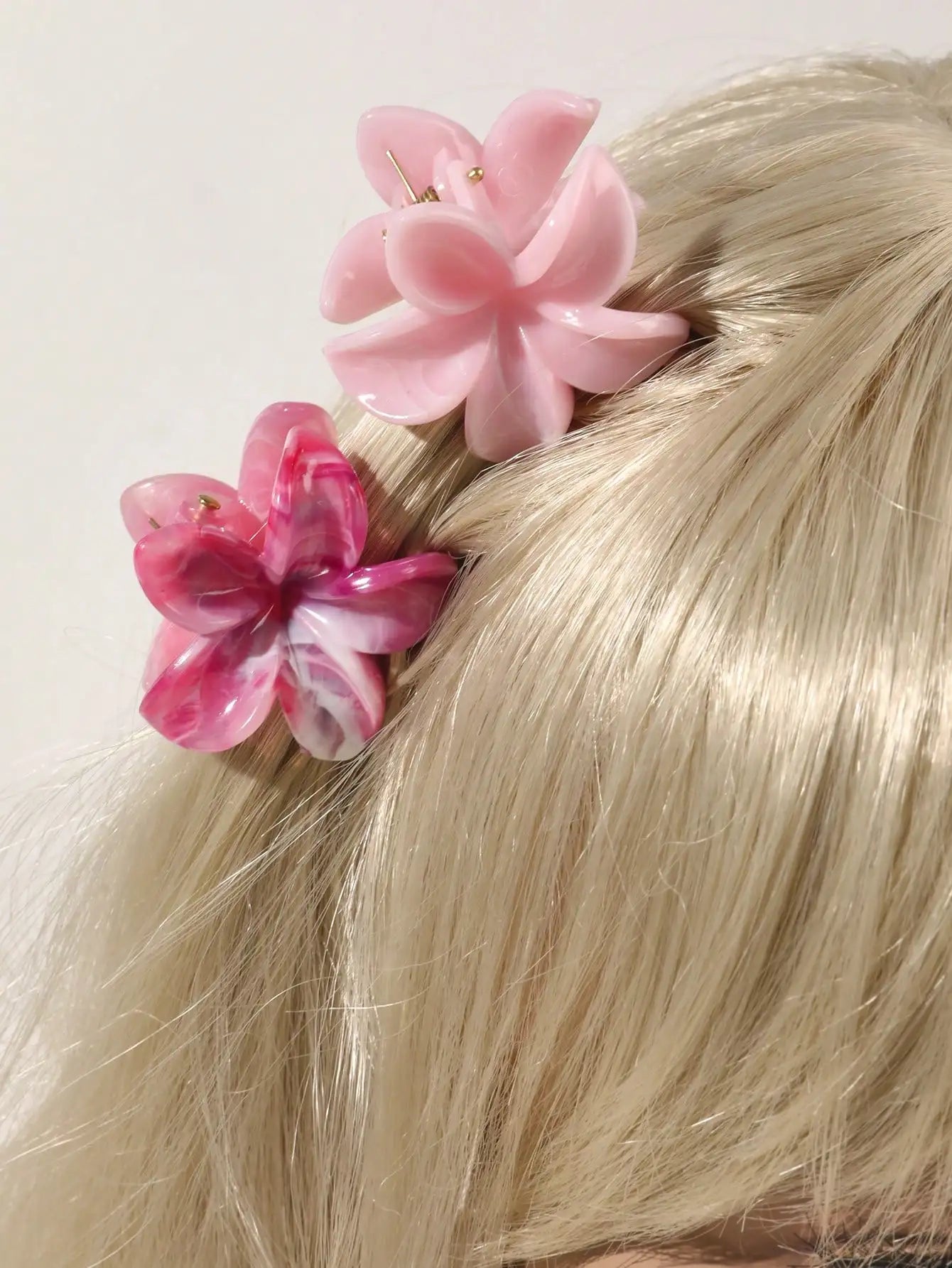Lot de 4 pinces crabes fleurs multicolores – Accessoires cheveux antidérapants femme & fille