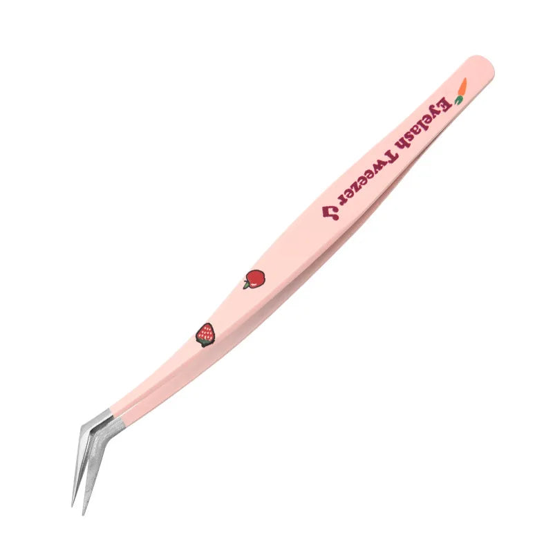 Pince à faux cils professionnelle incurvée – Pince anti-statique en acier inoxydable